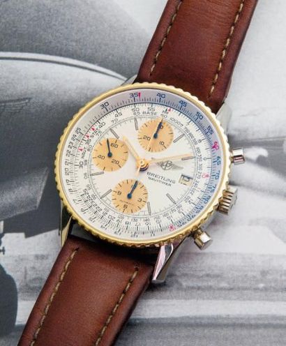 BREITLING (Chronographe Navitimer), vers 1990 Chronographe de pilote Navitimer. Boîtier...