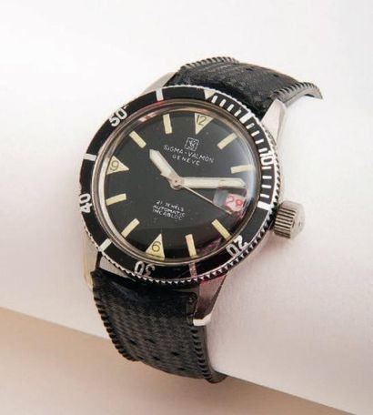 SIGMA-VALMON (Submarine Dotation), vers 1960 Rare montre de plongée de dotation en...