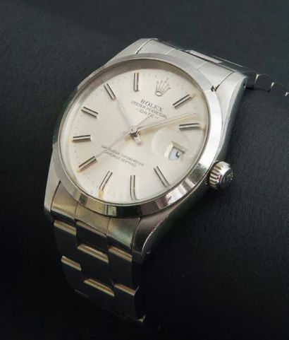 ROLEX (Oyst er Perpetual / Date ref. 15000), vers 1984 Montre d'homme devenue unisexe...