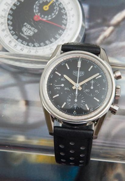 HEUER (Chronographe Carrera / Classic Réedition 1964), vers 1998 Réédition du célèbre...