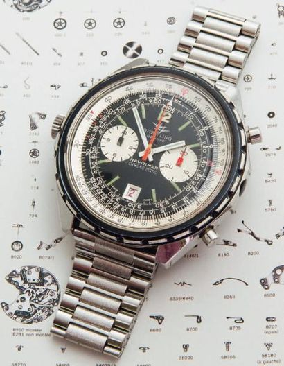 BREITLING (Chronographe Navitimer Chrono-Matic / réf. 1806), vers 1969 Cette imposant...