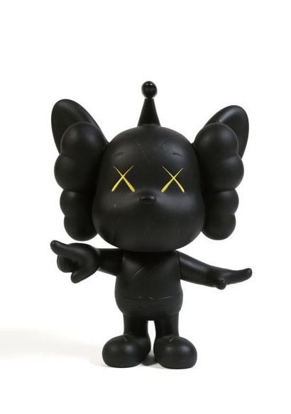 KAWS (Américain, né en 1974) JPP (Noir), 2008
Figurine en vinyle peint
Empreinte...