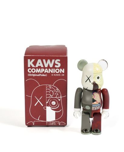 KAWS (Américain, né en 1974) Bearbrick Dissected 100% (Marron), 2008

Figurine en...