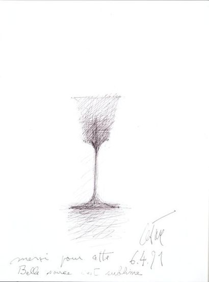 César (1921-1998) CAESAR (1921-1998)

UNTITLED, 1991

Ink drawing signed, dedicated...