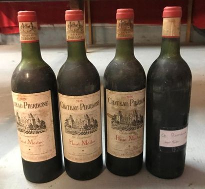 Quatre bouteilles PIERBONE 1975.
Manque...