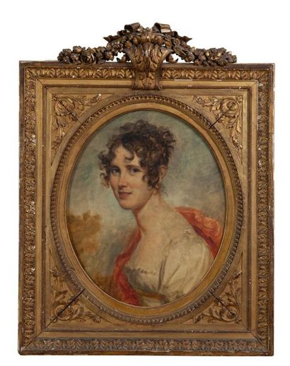 null Ecole française du XIXe siècle.
Portrait présumé de Madame Récamier
Huile sur...