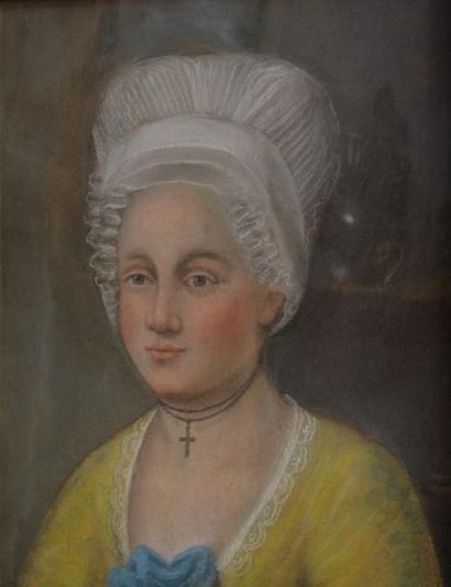 null Portrait de Mademoiselle de BILLAUDEL
Pastel
A vue : 45 x 35 cm.