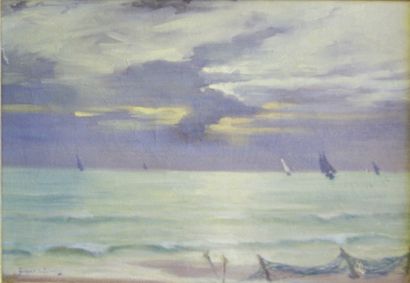null Georges BOISSELIER (1876-XXe)
Marine
Huile sur toile signée en bas à gauche
33...