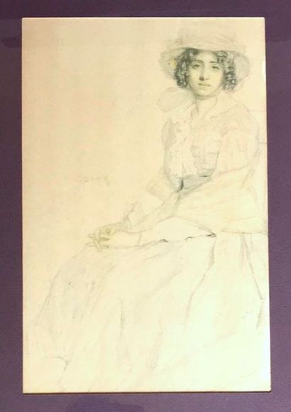null Gustave DAVID (1824-1891)
Etude de jeune femme
Crayon sur papier signé au centre.
A...