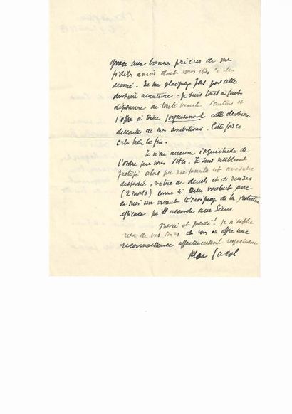 null Max JACOB. Quimper 1876 - Drancy 1944. Peintre et poète français. 
Emouvante...
