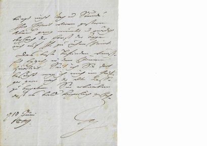 null Johann Wolfgang von GOETHE (1749-1832) Poète allemand. 
Lettre autographe signée,...