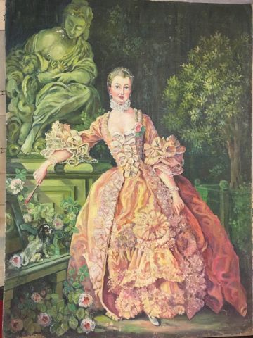 null Madame de Pompadour
Huile sur toile marouflée sur carton.
80,5 x 60 cm.