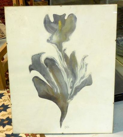 null Virgilio GUIDI (1891-1984)
Bouquet de fleurs
Technique mixte signée en bas au...
