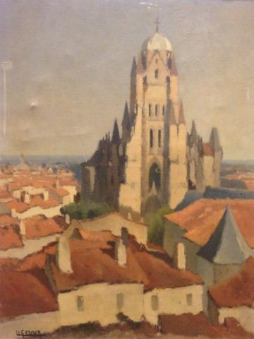 null Ulysse GORRIN (1884-1965)
Village breton, l'église
Huile sur toile signée en...