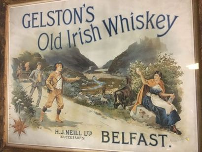 null Reproduction d'une publicité pour "Gelton's old irish whiskey".
38,5 x 48 c...