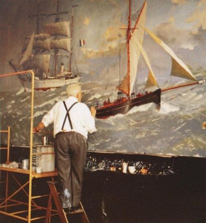 MARIN-MARIE (1901-1987. Nommé peintre officiel de la Marine en 1934), Paul Durand...
