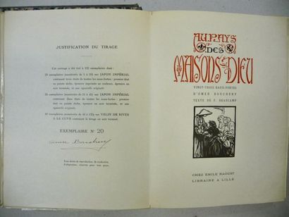 null Au Pays des maisons Dieu de F. Beauchamp, in-4°, édition Emile Raoust à Lille...