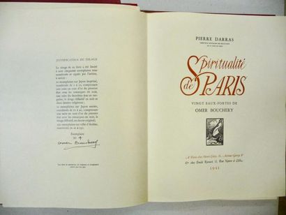 null Spiritualité de Paris de Pierre Darras, in-4° raisin grand, édition Emile Raoust...