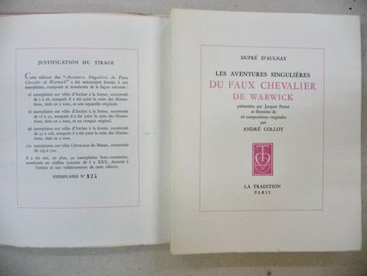 null Les Aventures singulières du faux Chevalier de Warwick de Dupré d’Aulnay, édition...