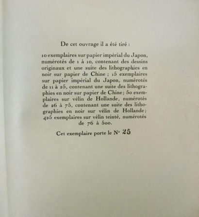 null Les Complaintes de Jules Lafargue, in-4°, 1923, édition du Sagittaire à Paris....