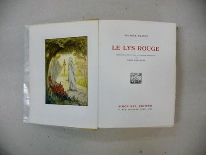 null Le Lys Rouge d’Anatole France, in-8°, édition de 1926 de Simon Kra, Paris. Illustrée...