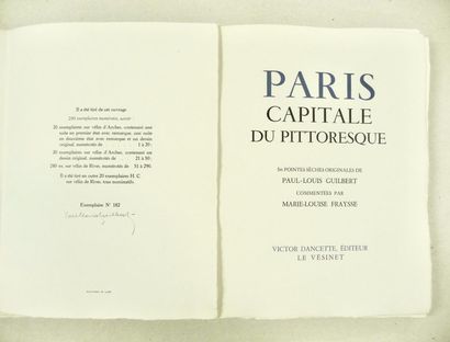 null Paris Capitale du Pittoresque, Paul-Louis Guilbert. 50 piontes sèches originales....