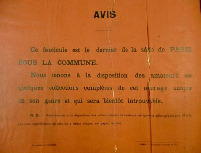 null Paris sous la Commune par un témoin fidèle: La Photographie. Recueil des fascicules...