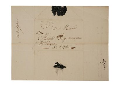 null Marquis de SADE (1740-1814)
Lettre autographe signée, adressée le 29 décembre...