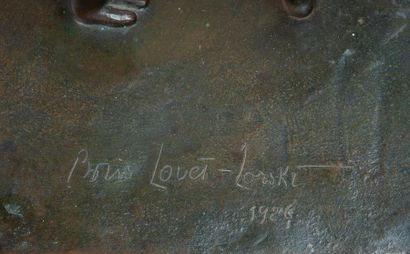 null Boris LOVET-LORSKI (1894-1973)
Diane chasseresse, 1926
Bonze patiné signé et...