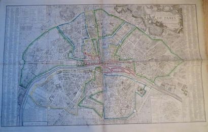null «Nouveau plan routier de la ville et faubourg de Paris de ESNANT et RAPILLY»...