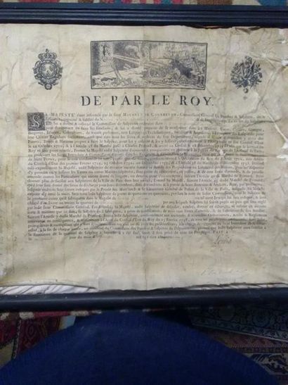 null Titre de salpêtrier, 1771 donné par le Sieur Micault de Courbeton (dernier président...