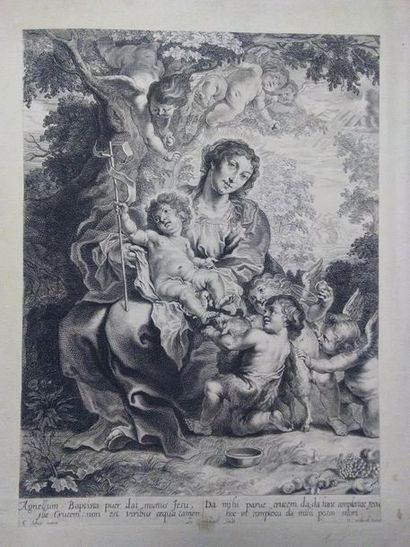 null WITDOECK JAN (graveur-éditeur né à Anvers en 1604), 
«Vierge à l’enfant», 
24,5...