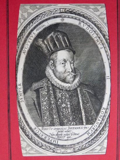 null Custodis Domenicus (graveur 1560-1612), 
«Rudolph II» 
Gravure à l’eau-forte,...
