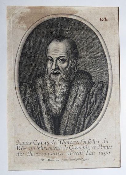null Moncornet Balthazar (graveur 1600-1668), 
«Jacques Culas de Tholoze»,
Gravure...