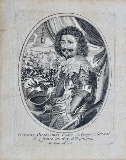 null Moncornet Balthazar (graveur 1600-1668), 
«Octavio Piccolomini» 
Gravure à l’eau...