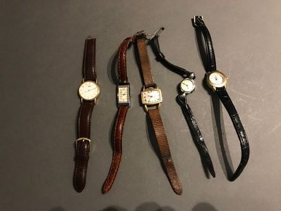 null Lot de montres bracelet en métal et mouvements quartz