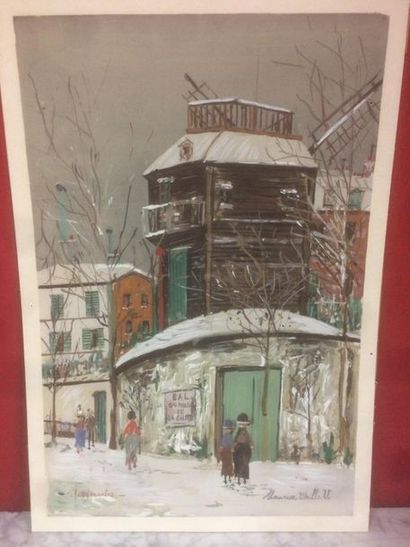 null D'après Utrillo
"Bal du Moulin de la galette"
Lithographie procédé Jacomet
52...