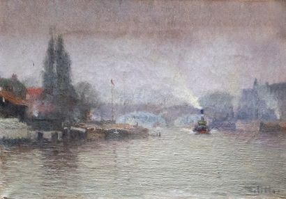 null Joseph DELATTRE (1858-1912)

Vapeurs sur la Seine

Huile sur toile signée en...