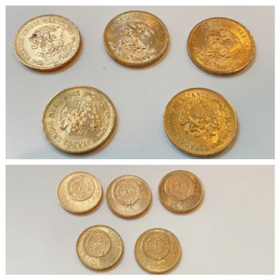 null 5 pièces en or de 20 PESOS

Poids : 83,8 g.