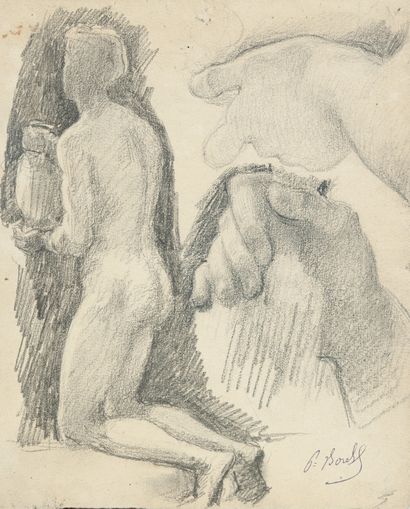null Paul BOREL (1828-1913)

Etude pour les pèlerins d'Emmaüs.

Crayon sur papier...