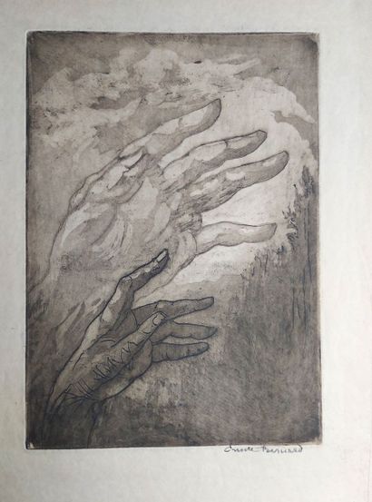 null Emile BERNARD (1868-1941), « La main de Satan » eau-forte et aquatinte originale...
