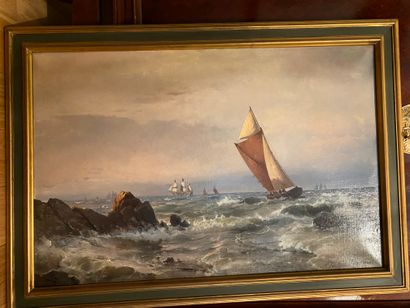 null Carl Frederick SØRENSEN (1818-1879)

Marine 

Huile sur toile signée en bas...