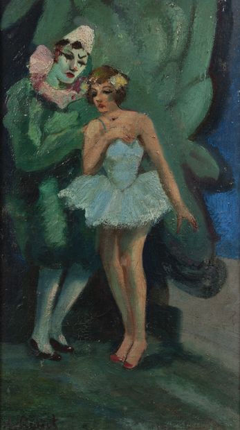 null Fernand ANDREY-PRÉVOST (1890-1961)

Pierrot et danseuse

Huile sur toile signée...