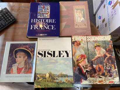 null Lot de livres : Sisley / Histoire de France / l'impressionnisme / Exposition...