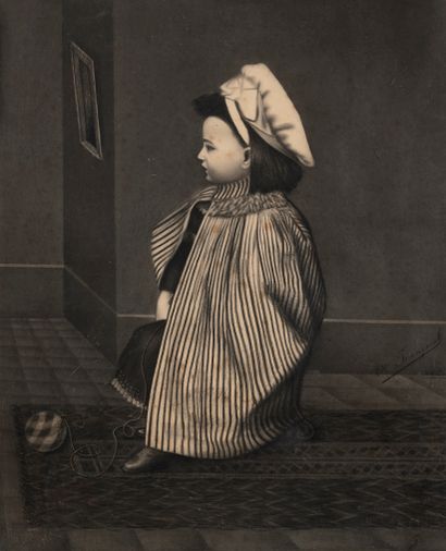 null C.M. FRANCOIS

Portrait d’enfant au bilboquet, mai 1895

Crayon noir et estompe...
