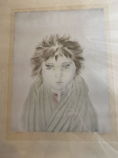 null 
Léonard Tsuguharu FOUJITA (1886 – 1968) 

Fillette rousse aux yeux bleus. 1929 

Gravure...