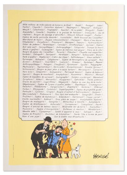 Tintin 
HERGE / MOULINSART 
Affiche 