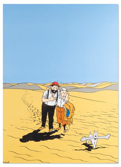 HERGE / EMAILLERIE BELGE 
Tintin : Le Crabe...