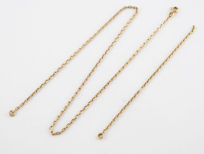 null Chain in gold 750 °/°° with links forçat, we join an element of chain. 

Length:...