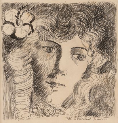 null Alexis MERODACK-JEANNEAU (1873-1919)
Portrait de femme.
Estampe signée en bas...